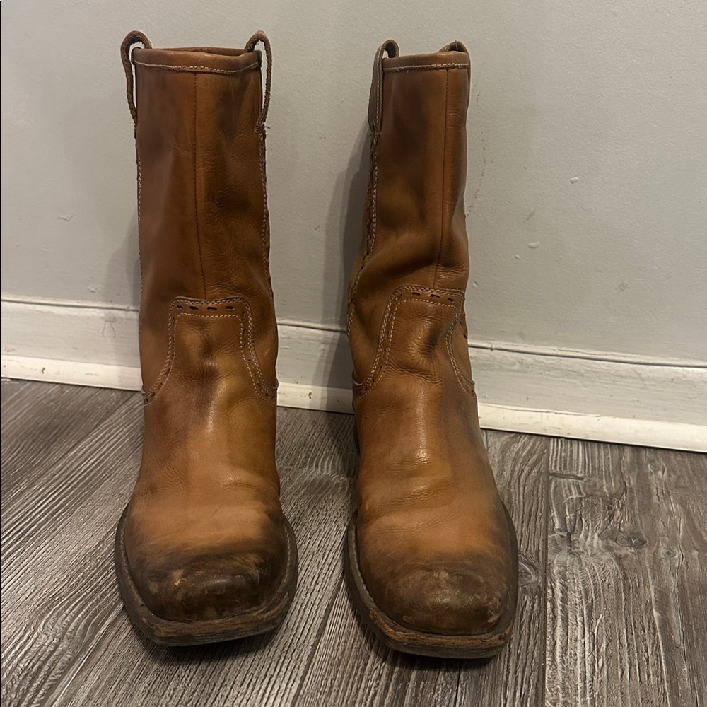 Vintage CafèNoir Brown Leather Pull-On Boots size EU 43 / US Men’s 9.5–10
